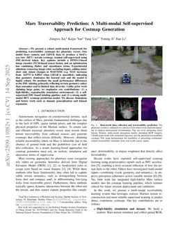 Mars Traversability Prediction: A Multi-modal Self-supervised Approach for Costmap Generation