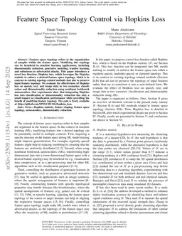Feature Space Topology Control via Hopkins Loss