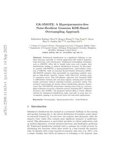 GK-SMOTE: A Hyperparameter-free Noise-Resilient Gaussian KDE-Based Oversampling Approach