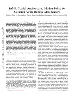 SAMP: Spatial Anchor-based Motion Policy for Collision-Aware Robotic Manipulators