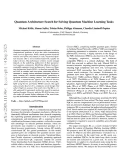 Quantum Architecture Search for Solving Quantum Machine Learning Tasks