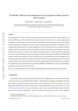 CCoMAML: Efficient Cattle Identification Using Cooperative Model-Agnostic Meta-Learning