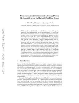 Contextualized Multimodal Lifelong Person Re-Identification in Hybrid Clothing States