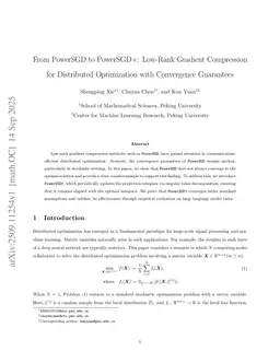 From PowerSGD to PowerSGD+: Low-Rank Gradient Compression for Distributed Optimization with Convergence Guarantees