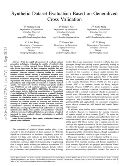Synthetic Dataset Evaluation Based on Generalized Cross Validation