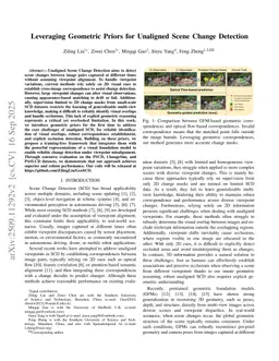 Leveraging Geometric Priors for Unaligned Scene Change Detection