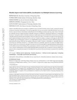 Weakly Supervised Vulnerability Localization via Multiple Instance Learning
