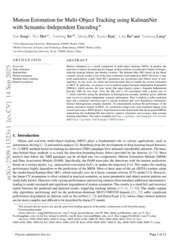 Motion Estimation for Multi-Object Tracking using KalmanNet with Semantic-Independent Encoding