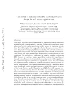 The power of dynamic causality in observer-based design for soft sensor applications