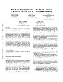 Do Large Language Models Favor Recent Content? A Study on Recency Bias in LLM-Based Reranking