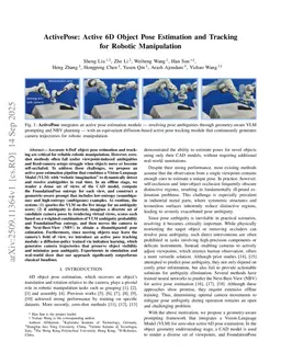 ActivePose: Active 6D Object Pose Estimation and Tracking for Robotic Manipulation