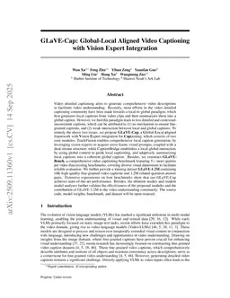 GLaVE-Cap: Global-Local Aligned Video Captioning with Vision Expert Integration