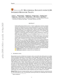PersonaX: Multimodal Datasets with LLM-Inferred Behavior Traits