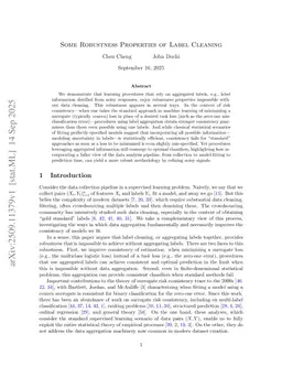 Some Robustness Properties of Label Cleaning