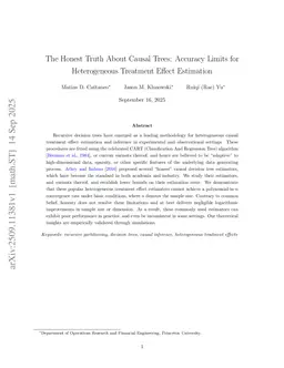 The Honest Truth About Causal Trees: Accuracy Limits for Heterogeneous Treatment Effect Estimation