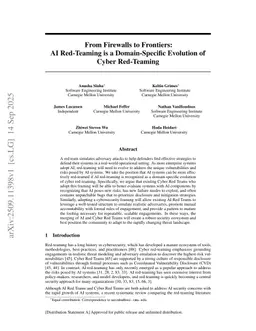 From Firewalls to Frontiers: AI Red-Teaming is a Domain-Specific Evolution of Cyber Red-Teaming