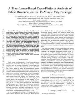 A Transformer-Based Cross-Platform Analysis of Public Discourse on the 15-Minute City Paradigm