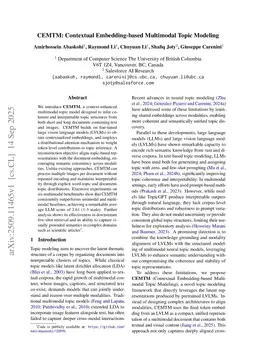 CEMTM: Contextual Embedding-based Multimodal Topic Modeling