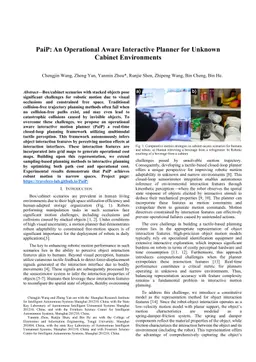PaiP: An Operational Aware Interactive Planner for Unknown Cabinet Environments