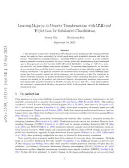 Learning Majority-to-Minority Transformations with MMD and Triplet Loss for Imbalanced Classification