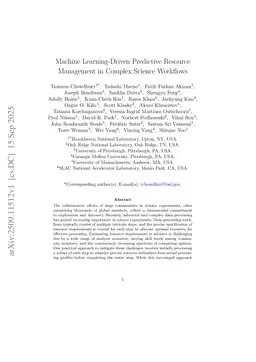 Machine Learning-Driven Predictive Resource Management in Complex Science Workflows