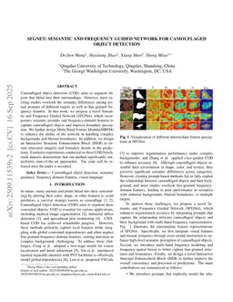 SFGNet: Semantic and Frequency Guided Network for Camouflaged Object Detection