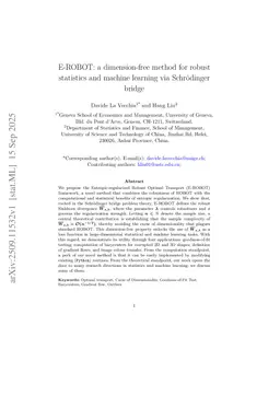 E-ROBOT: a dimension-free method for robust statistics and machine learning via Schrödinger bridge