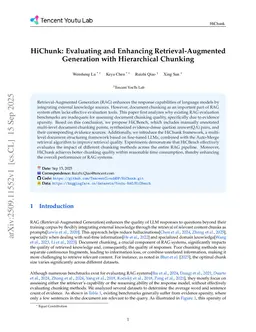 HiChunk: Evaluating and Enhancing Retrieval-Augmented Generation with Hierarchical Chunking