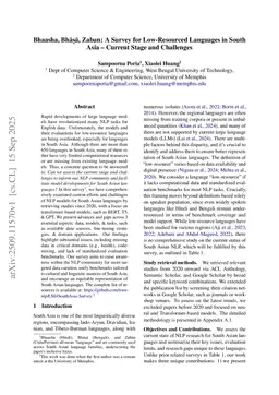 Bhaasha, Bhasa, Zaban: A Survey for Low-Resourced Languages in South Asia - Current Stage and Challenges