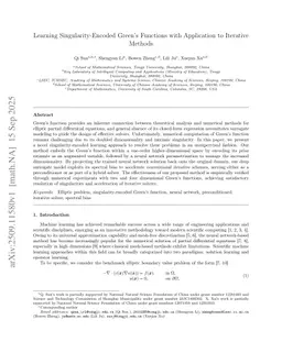 Learning Singularity-Encoded Green's Functions with Application to Iterative Methods