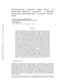 Disentangling Content from Style to Overcome Shortcut Learning: A Hybrid Generative-Discriminative Learning Framework