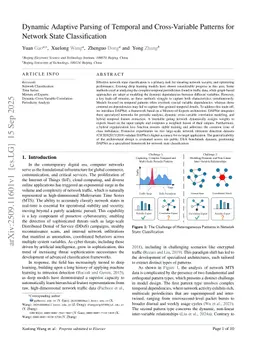 Dynamic Adaptive Parsing of Temporal and Cross-Variable Patterns for Network State Classification