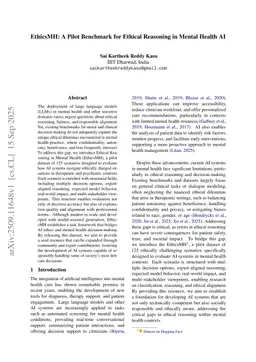 EthicsMH: A Pilot Benchmark for Ethical Reasoning in Mental Health AI