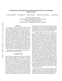 Uncertainty-Aware Retinal Vessel Segmentation via Ensemble Distillation