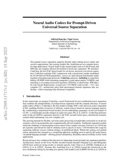 Neural Audio Codecs for Prompt-Driven Universal Sound Separation