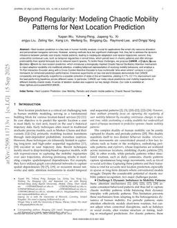 Beyond Regularity: Modeling Chaotic Mobility Patterns for Next Location Prediction