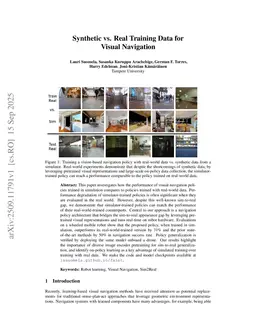 Synthetic vs. Real Training Data for Visual Navigation
