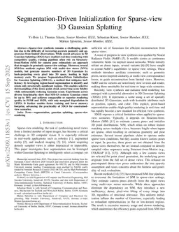 Segmentation-Driven Initialization for Sparse-view 3D Gaussian Splatting