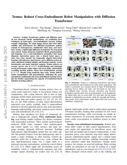 Tenma: Robust Cross-Embodiment Robot Manipulation with Diffusion Transformer