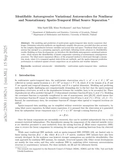 Identifiable Autoregressive Variational Autoencoders for Nonlinear and Nonstationary Spatio-Temporal Blind Source Separation