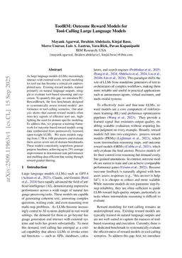 ToolRM: Outcome Reward Models for Tool-Calling Large Language Models