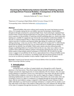 Examining the Relationship between Scientific Publishing Activity and Hype-Driven Financial Bubbles: A Comparison of the Dot-Com and AI Eras