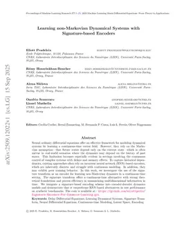 Learning non-Markovian Dynamical Systems with Signature-based Encoders