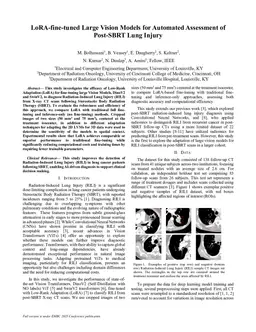 LoRA-fine-tuned Large Vision Models for Automated Assessment of Post-SBRT Lung Injury