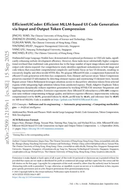 EfficientUICoder: Efficient MLLM-based UI Code Generation via Input and Output Token Compression