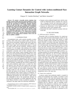 Learning Contact Dynamics for Control with Action-conditioned Face Interaction Graph Networks