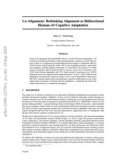 Co-Alignment: Rethinking Alignment as Bidirectional Human-AI Cognitive Adaptation