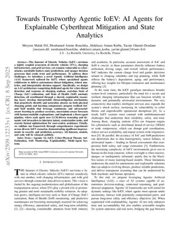 Towards Trustworthy Agentic IoEV: AI Agents for Explainable Cyberthreat Mitigation and State Analytics