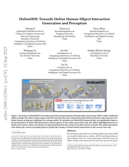 OnlineHOI: Towards Online Human-Object Interaction Generation and Perception