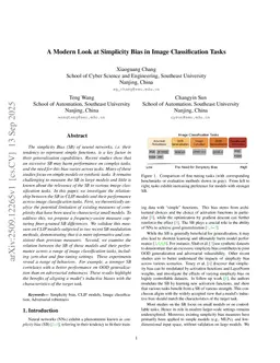 A Modern Look at Simplicity Bias in Image Classification Tasks
